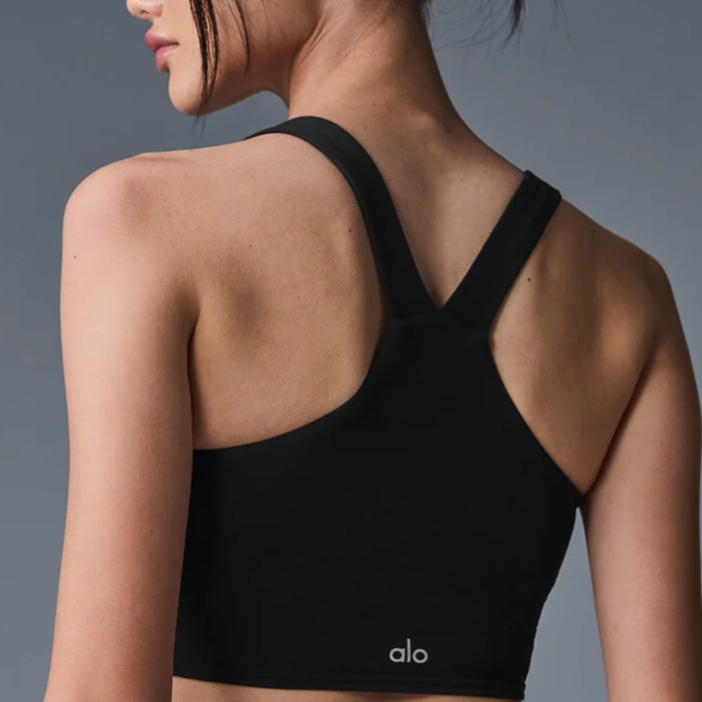 ALO Airbrush Real Bra Tank in Black size Medium - Picture 2 of 5